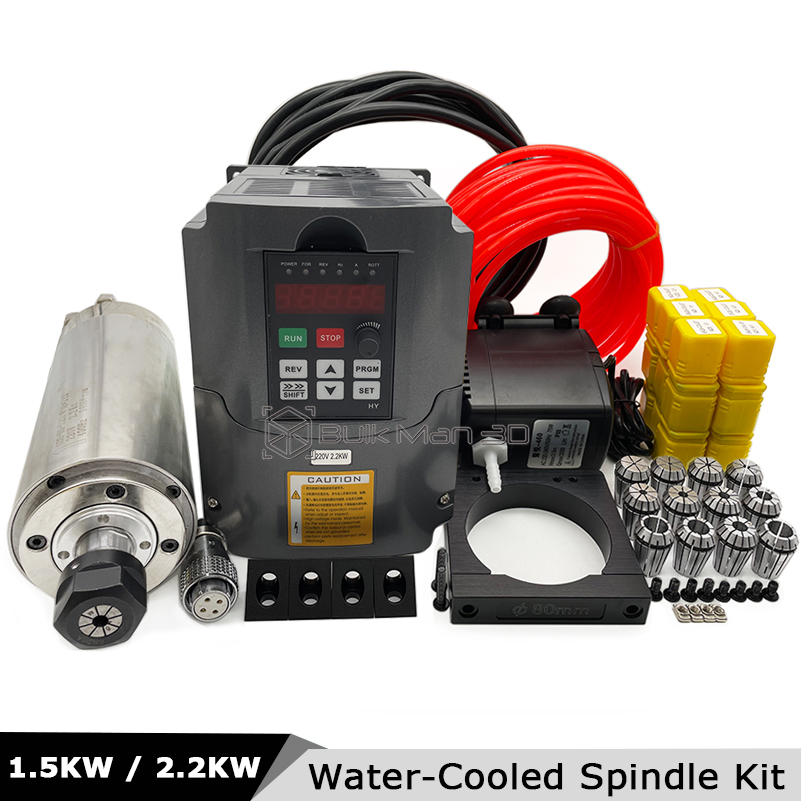 2.2Kw Water Cooled Spindle Kit Vfd - Kit de Husillo CNC Refrigerado por