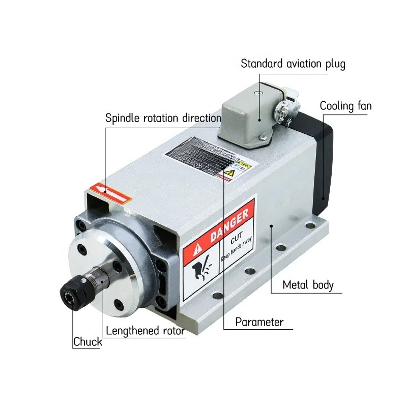 Er20 Collet Chuck Spindle Motor 220V - Motor de Husillo para Fresadora 2.2kw