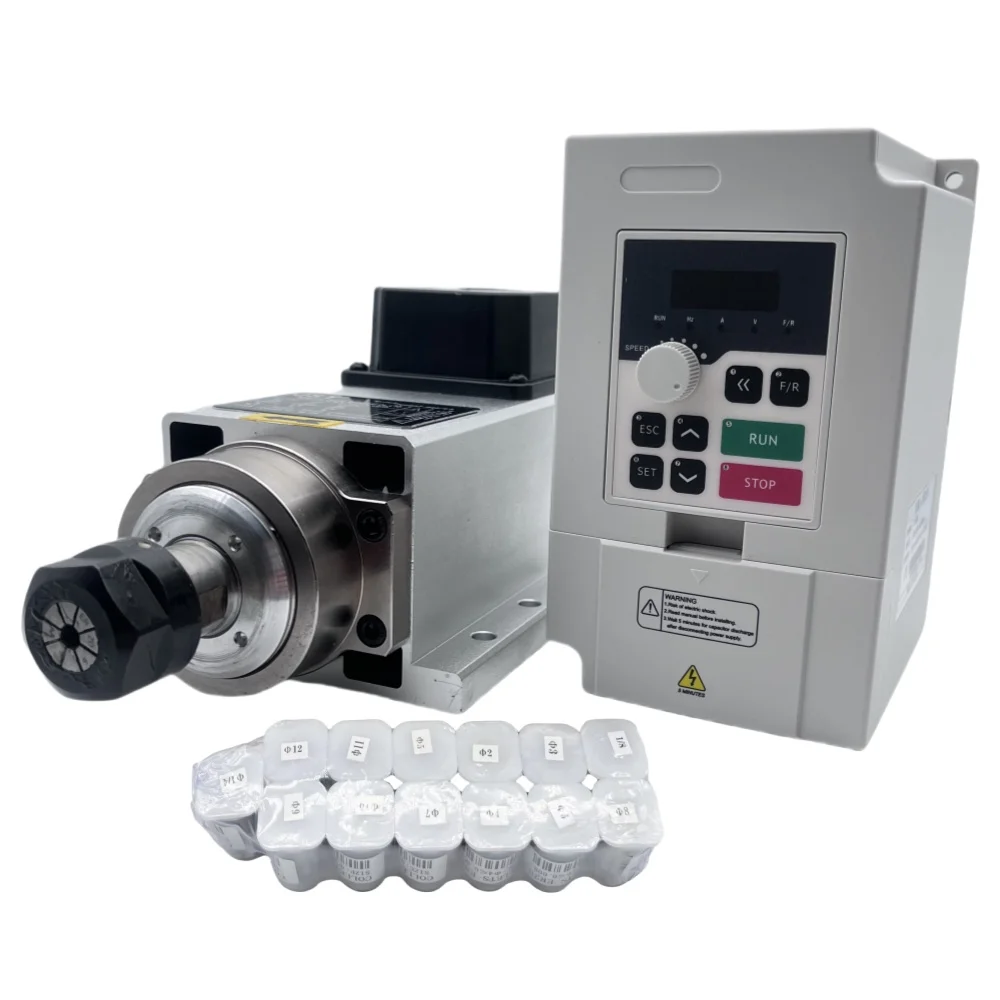 Air Cooled 1.5Kw Spindle Motor Inverter 110V - Kit de Motor de Husillo CNC