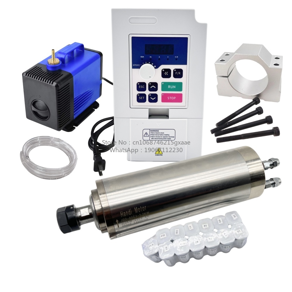 2.2Kw Water Cooled Spindle Kit Vfd - Kit de Motor de Husillo CNC