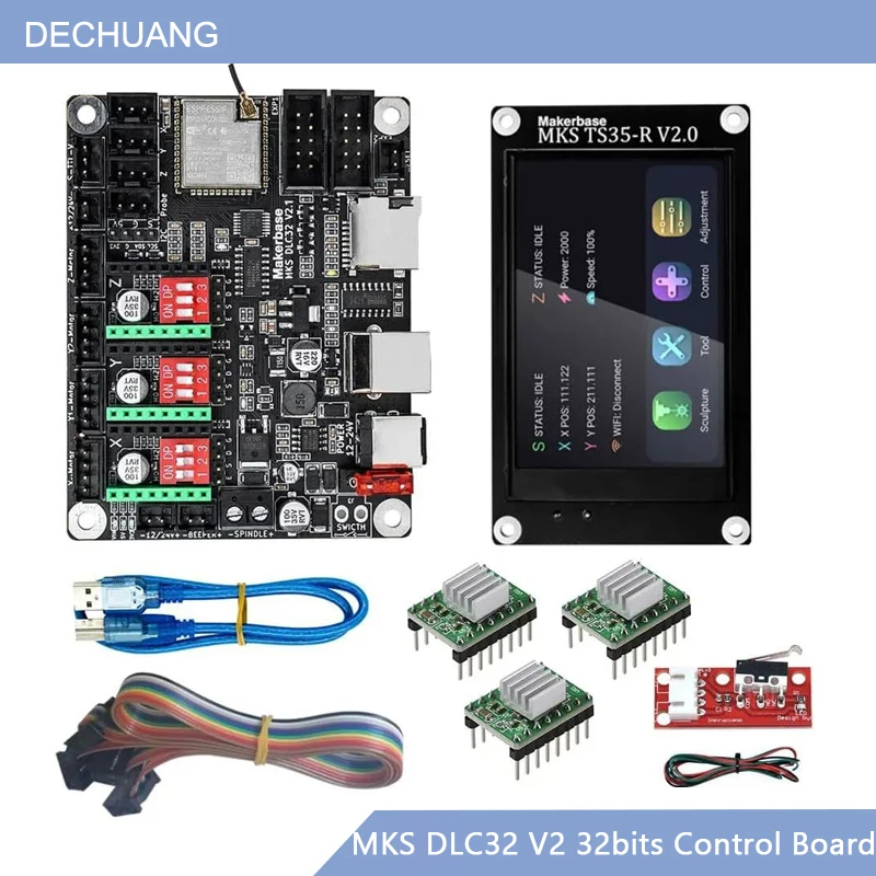 Grbl 32 Bit Control Board Offline Display - Controlador Wifi Offline GRBL MKS DLC32