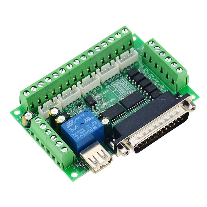 5 Axis Cnc Breakout Board Interface Mach3 - Adaptador de interfaz CNC de 5