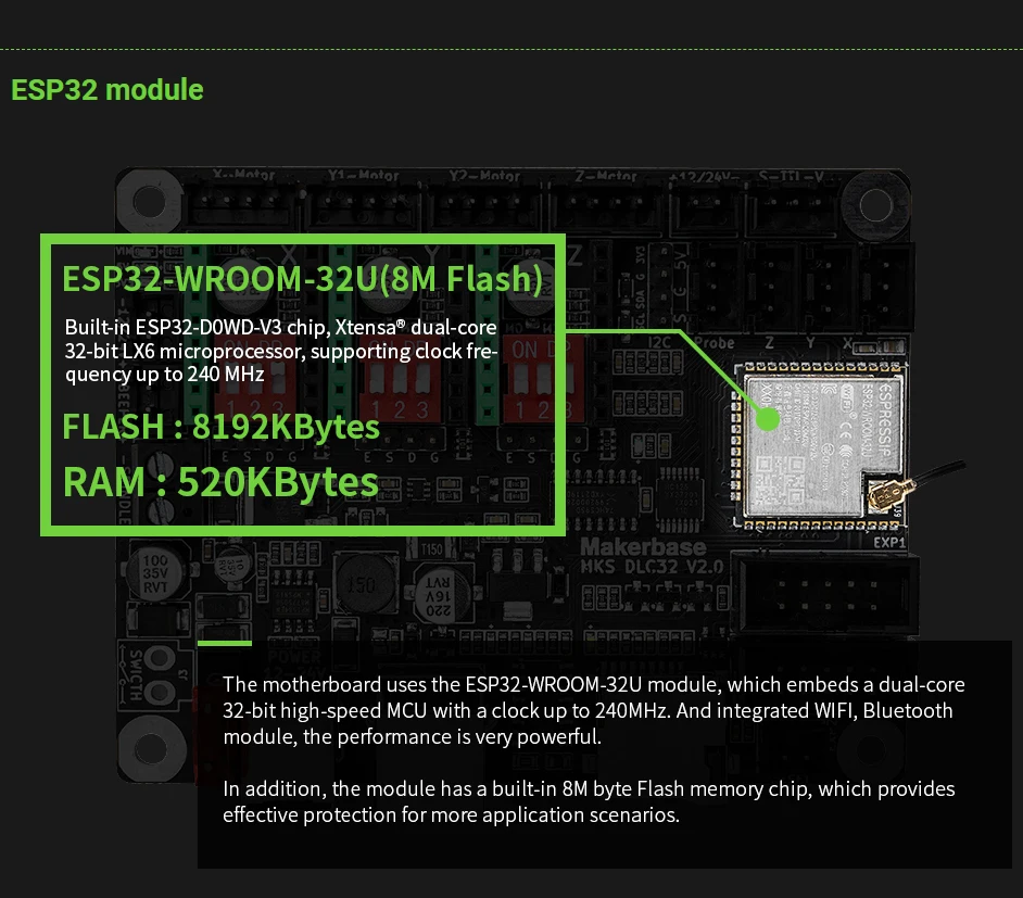 Makerbase MKS DLC32 V2.1 32Bit - Grbl 32 Bit Control Board Offline Display reseña y precio