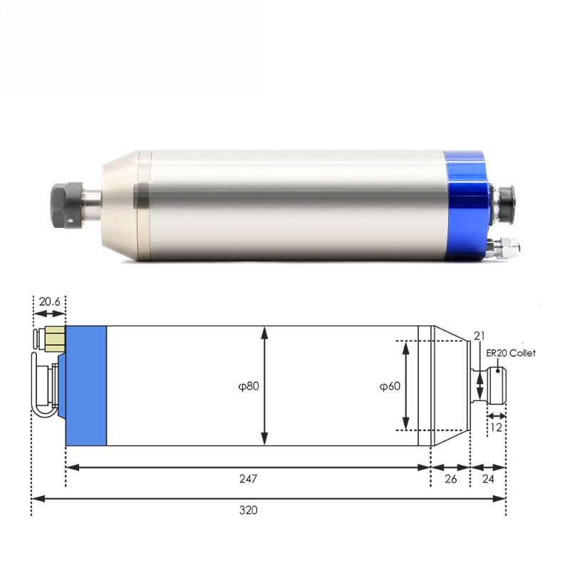 Kit de Husillo Refrigerado por - 2.2Kw Water Cooled Spindle Kit Vfd reseña y precio