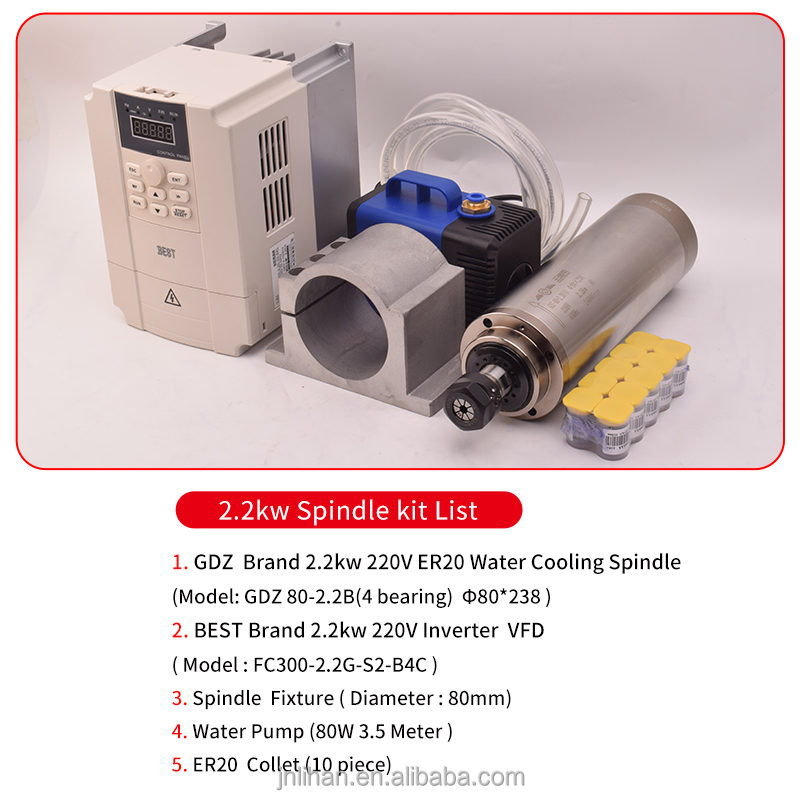 Kit de Inversor de Frecuencia  - 2.2Kw Water Cooled Spindle Kit Vfd reseña y precio