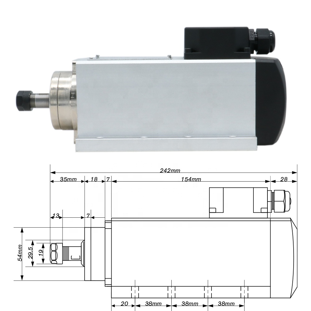 HLTNC 1.5kw Flash refrigerado  - Air Cooled 1.5Kw Spindle Motor Inverter 110V reseña y precio