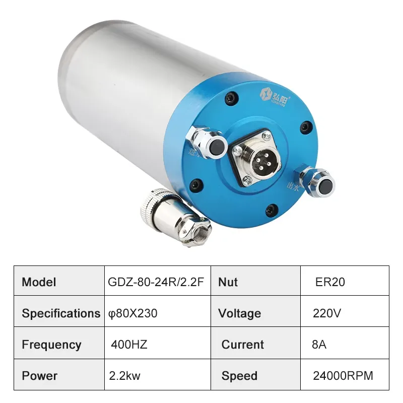 Kit de Husillo para Router CNC - 2.2Kw Water Cooled Spindle Kit Vfd reseña y precio