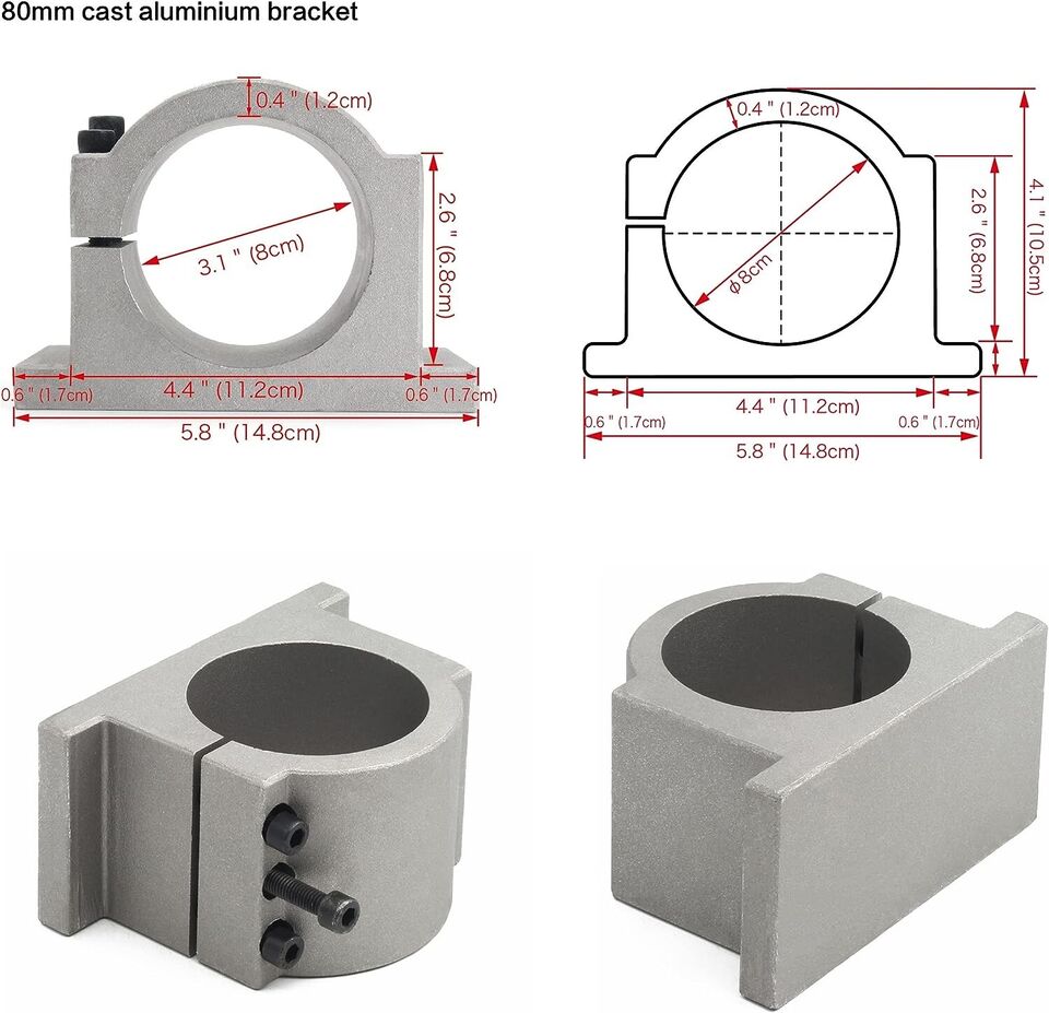 【UE/EE. UU.】2.2KW 220V 8A GDZ- - 2.2Kw Water Cooled Spindle Kit Vfd reseña y precio