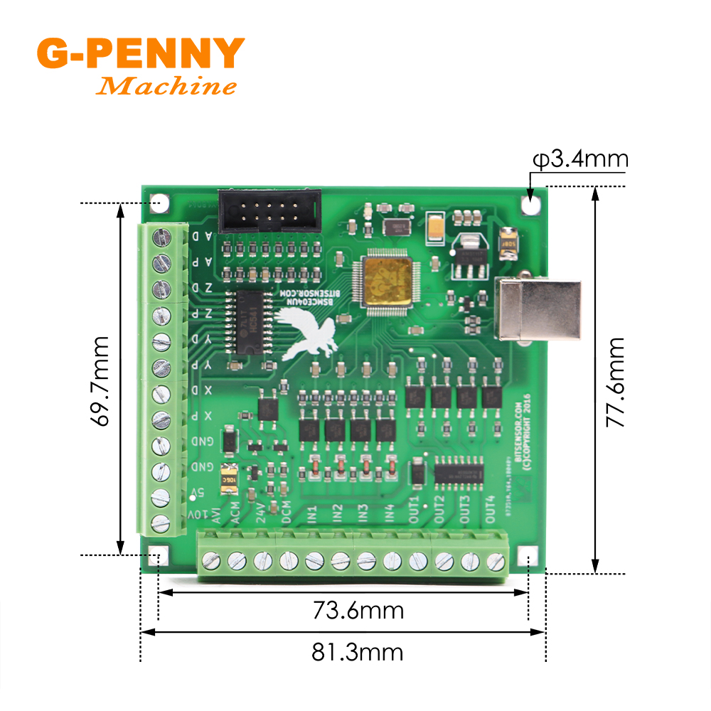 G-PENNY ¡NUEVO! Placa de inter - Mach3 Usb Cnc Controller 4 Axis 100Khz reseña y precio