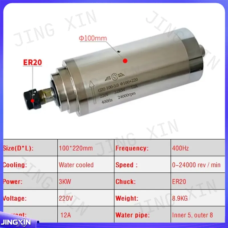 Motor de husillo CNC personali - Er20 Collet Chuck Spindle Motor 220V reseña y precio